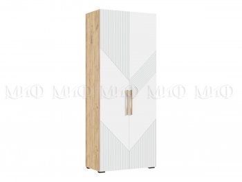 Шкаф распашной 900 мм Ирис с антресолью, крафт/белый (Миф) в Полевском - polevskoj.mebel-e96.ru