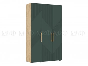 Шкаф 1350 мм Ирис с антресолью, крафт/грин (Миф) в Полевском - polevskoj.mebel-e96.ru