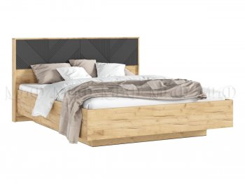 Кровать парящая Ирис крафт/графит с подсветкой (Миф) в Полевском - polevskoj.mebel-e96.ru