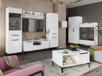 Стенка Кимберли белый, модульная (Handis) в Полевском - polevskoj.mebel-e96.ru