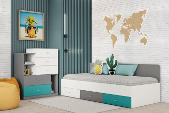 Кровать Клео арт. 010 океан (Диал) в Полевском - polevskoj.mebel-e96.ru