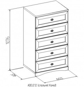 Комод 12 Адель в Полевском - polevskoj.mebel-e96.ru