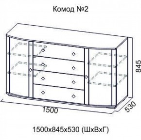 Комод №2 (1500) SV-Мебель в Полевском - polevskoj.mebel-e96.ru