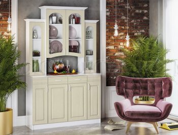 Буфет Констанция 4-х створчатый Фисташковый (Миф) в Полевском - polevskoj.mebel-e96.ru