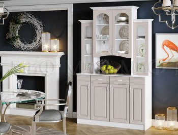 Буфет Констанция 4-х створчатый Мускат (Миф) в Полевском - polevskoj.mebel-e96.ru