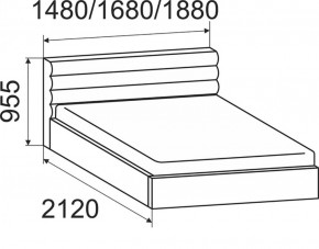 Кровать Альба с подъемным механизмом 1400*2000 в Полевском - polevskoj.mebel-e96.ru