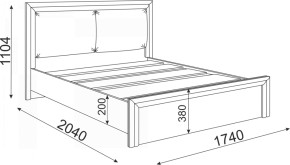 Кровать с настилом и мягкой частью Глэдис (модуль 31) 1600 в Полевском - polevskoj.mebel-e96.ru