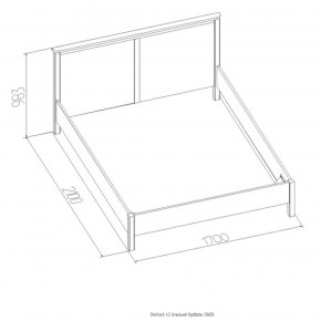 Кровать Шерлок 1800 орех 1600*2000 в Полевском - polevskoj.mebel-e96.ru