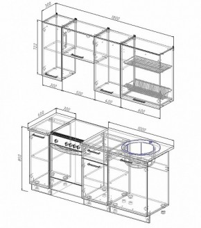 Кухонный гарнитур Жемчуг 1800 в Полевском - polevskoj.mebel-e96.ru