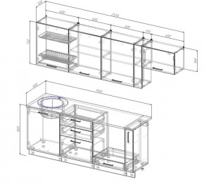 Кухонный гарнитур Лада 2550 в Полевском - polevskoj.mebel-e96.ru