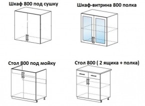 Кухонный гарнитур Лиза-1 (1600) МиФ в Полевском - polevskoj.mebel-e96.ru