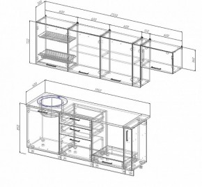 Кухонный гарнитур Шампань 2550 в Полевском - polevskoj.mebel-e96.ru