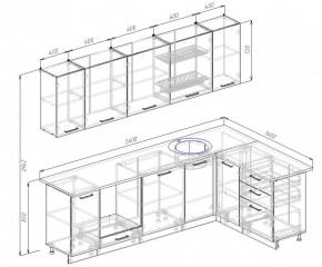 Кухонный гарнитур угловой Вегас 2600*1600 в Полевском - polevskoj.mebel-e96.ru