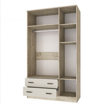 Шкаф Лагуна с антресолью крафт серый/кашемир (Текс) в Полевском - polevskoj.mebel-e96.ru