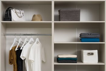 Гардеробная/шкаф 4000 мм Ларго №1 открытая Кашемир (Миф) в Полевском - polevskoj.mebel-e96.ru