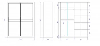 Шкаф-купе 1750 мм 2-х дверный Лацио (СБК) в Полевском - polevskoj.mebel-e96.ru