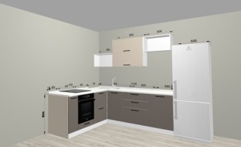 Угловой кухонный гарнитур Санвут 1516х2100 мм в Полевском - polevskoj.mebel-e96.ru