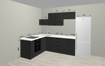 Угловой кухонный гарнитур Санвут 1516х2100 мм в Полевском - polevskoj.mebel-e96.ru