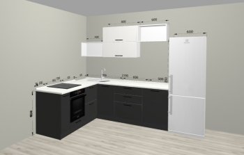 Угловой кухонный гарнитур Санвут 1516х2100 мм в Полевском - polevskoj.mebel-e96.ru