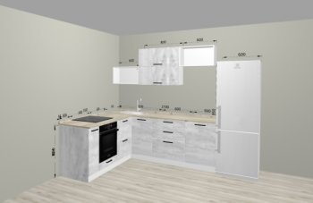 Угловой кухонный гарнитур Санвут 1516х2100 мм в Полевском - polevskoj.mebel-e96.ru