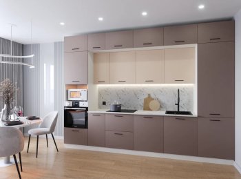 Кухонный гарнитур Латте 3400 мм (Санвут) в Полевском - polevskoj.mebel-e96.ru