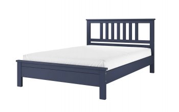 Кровать из массива Лаура темный лазурный (БМ) в Полевском - polevskoj.mebel-e96.ru