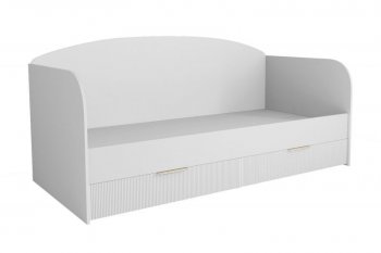 Кровать Лавис ДКД 2000.1 с ящиками белый софт (ДСВ) в Полевском - polevskoj.mebel-e96.ru