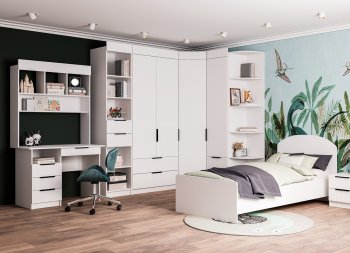 Набор детской мебели Лавис модульный белый софт (ДСВ) в Полевском - polevskoj.mebel-e96.ru