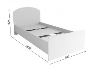 Кровать Лавис КРД 900.1 белый софт (ДСВ) в Полевском - polevskoj.mebel-e96.ru