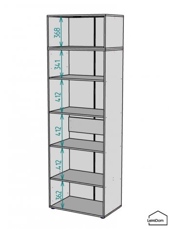 Шкаф с антресолью 800 мм Linnea MHR-2A-2 2450х800х510 (Графит-М 11.1.25) в Полевском - polevskoj.mebel-e96.ru
