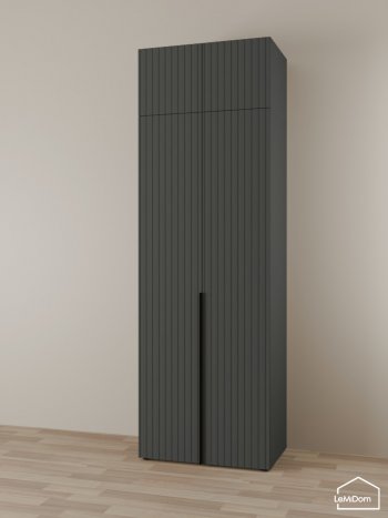 Шкаф с антресолью 800 мм Linnea MHR-2A-3 2450х800х510 (Графит-М 11.1.25) в Полевском - polevskoj.mebel-e96.ru
