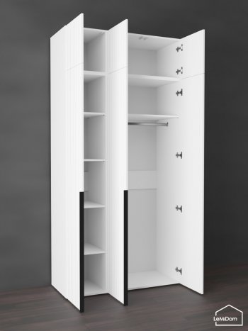 Шкаф с антресолью 1200 мм Linnea MHR-3A-1 2450х1200х510 (Белый-М 11.1.2) в Полевском - polevskoj.mebel-e96.ru