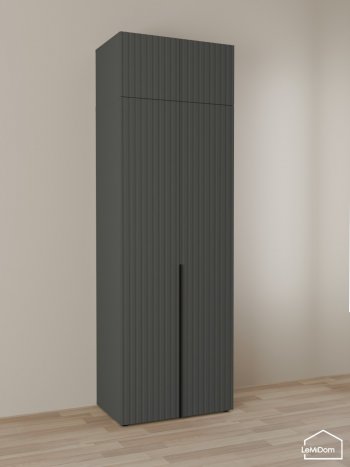 Шкаф с антресолью 800 мм Linnea MHR-2A-1 2450х800х510 (Графит-М 11.1.25) в Полевском - polevskoj.mebel-e96.ru