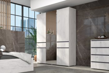 Шкаф 1600 мм Лиана графит (Зарон) в Полевском - polevskoj.mebel-e96.ru | фото