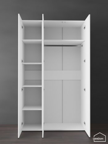 Шкаф Linnea MHR-3PO-1 2050х1200х510 (Белый-М 11.1.2) в Полевском - polevskoj.mebel-e96.ru