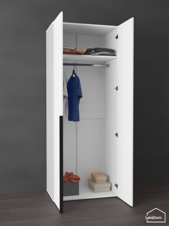 Шкаф Linnea MHR-2 2050х800х510 (Белый-М 11.1.2) в Полевском - polevskoj.mebel-e96.ru