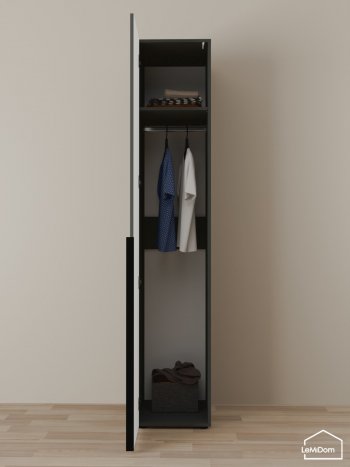 Шкаф Linnea MHR-1 2050х400х510 (Графит-М 11.1.25) в Полевском - polevskoj.mebel-e96.ru