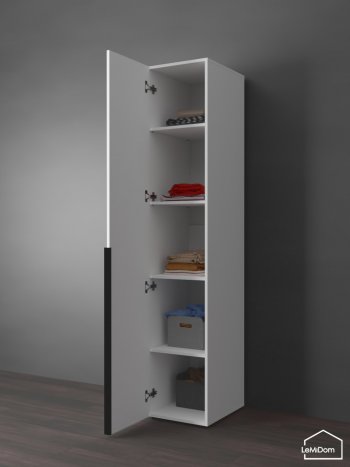 Шкаф Linnea MHR-1-2 2050х400х510 (Белый-М 11.1.2) в Полевском - polevskoj.mebel-e96.ru