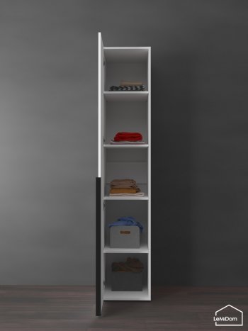 Шкаф Linnea MHR-1-2 2050х400х510 (Белый-М 11.1.2) в Полевском - polevskoj.mebel-e96.ru