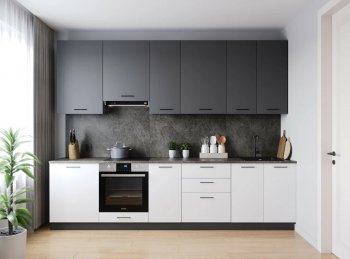 Кухонный гарнитур высокий Лофт 3000 мм (Санвут) в Полевском - polevskoj.mebel-e96.ru