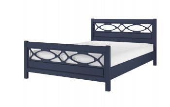 Кровать из массива Лоренса Темный лазурный (БМ) в Полевском - polevskoj.mebel-e96.ru