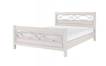 Кровать из массива Лоренса льняной (БМ) в Полевском - polevskoj.mebel-e96.ru
