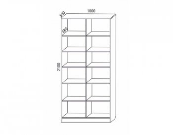 Шкаф распашной 1000 мм М6-2.4 Б+Б 100 (М6) в Полевском - polevskoj.mebel-e96.ru