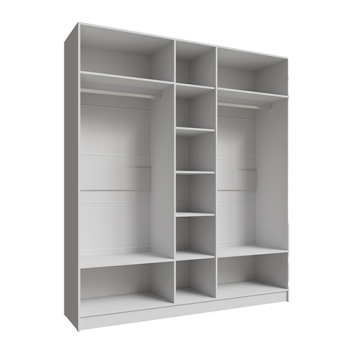 Шкаф Мадрид 2000 мм без зеркала, белый (Текс) в Полевском - polevskoj.mebel-e96.ru