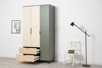 Шкаф 1200 мм Марвэл 16.317.03 зеленый (Моби) в Полевском - polevskoj.mebel-e96.ru