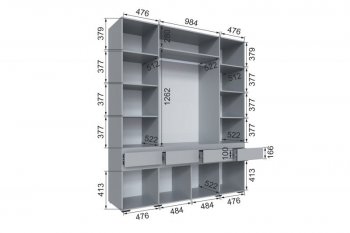 Шкаф 2000 мм Мерида серый камень/графит (Микон) в Полевском - polevskoj.mebel-e96.ru