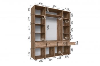 Шкаф 2000 мм Мерида крафт табачный/белый (Микон) в Полевском - polevskoj.mebel-e96.ru
