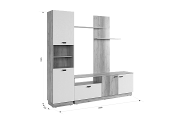 Стенка Моди К1 (Мебельсон) в Полевском - polevskoj.mebel-e96.ru