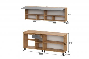 Кухонный гарнитур Монако 2000 мм графит (СВ) в Полевском - polevskoj.mebel-e96.ru