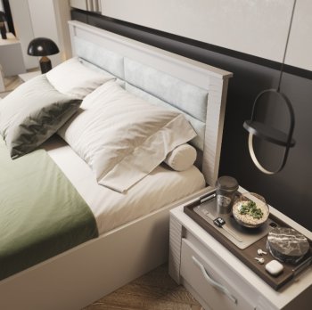 Кровать двуспальная Монако КР-16 кашемир (БТС) в Полевском - polevskoj.mebel-e96.ru